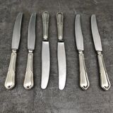 Set of 6 old violin table knives