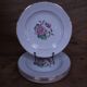 6 floral half porcelain dinner plates KIFO Amandinoise