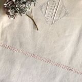 Old Sheet In Pure Thread Pink Powdery Linen