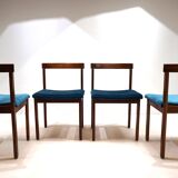 Asko Finland set of 4 Tectonia dining chairs by Jussi Peippo, 1960