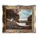 Tableau HST "Animated Lakeside Landscape" by Barbizon school, signed Décharme.
