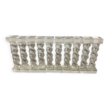 10 vintage twisted lucite knife rests
