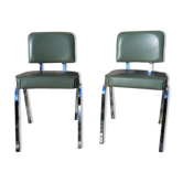 Pair of chairs signed Flambo