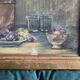 Tableau Nature morte aux fruits et pots de confiture
