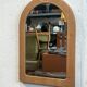 Vintage Large Pine Wooden Mirror, Sweden 1970's