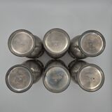 6 English glasses, Peltre Sheffielld cup