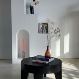 Coffee table en bois massif monoxyle noir