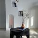 Coffee table en bois massif monoxyle noir