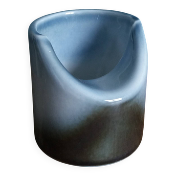 Vase Virebent porcelaine forme rouleau cylindre à col plongeant