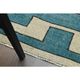 Vintage Turkish Oushak handmade wool cotton blue area rug 204x304