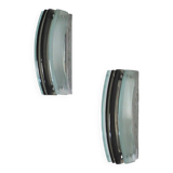 Satin crystal wall light by Fontana Arte, 1960s, set of 2.