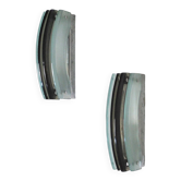 Satin crystal wall light by Fontana Arte, 1960s, set of 2.