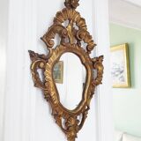 Gilded wood mirror, 56 x 32 cm