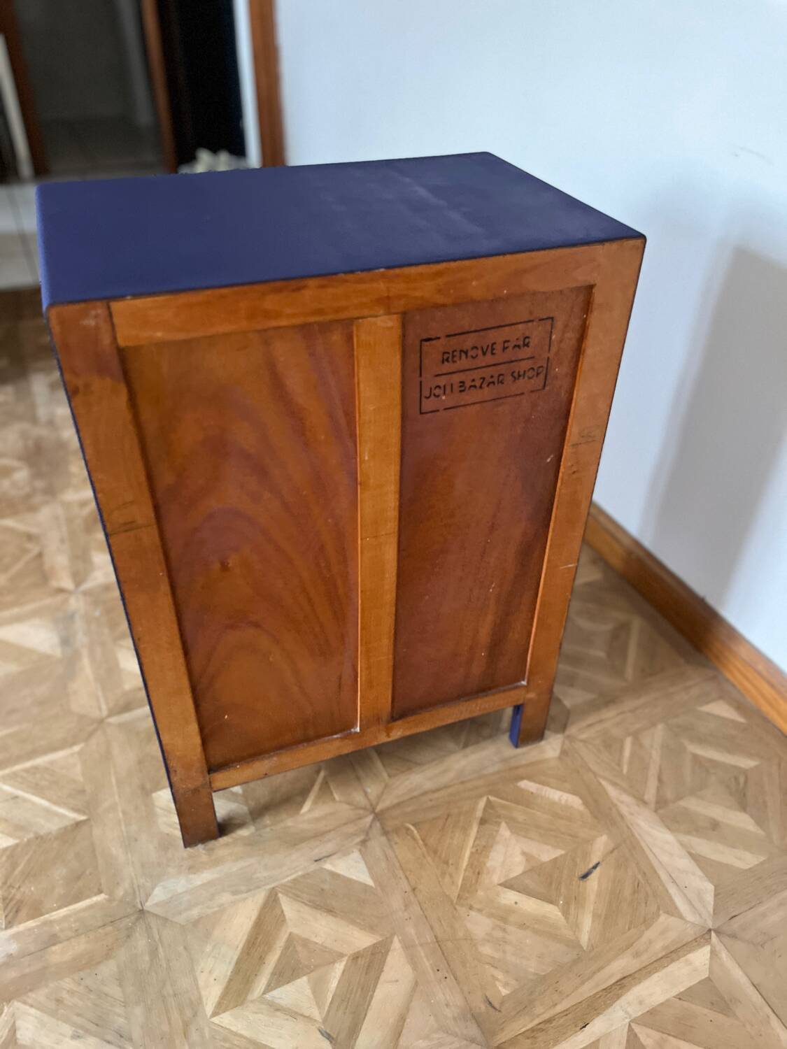 Commode art déco bleue orient