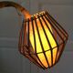 Floor lamp 60s bamboo rattan