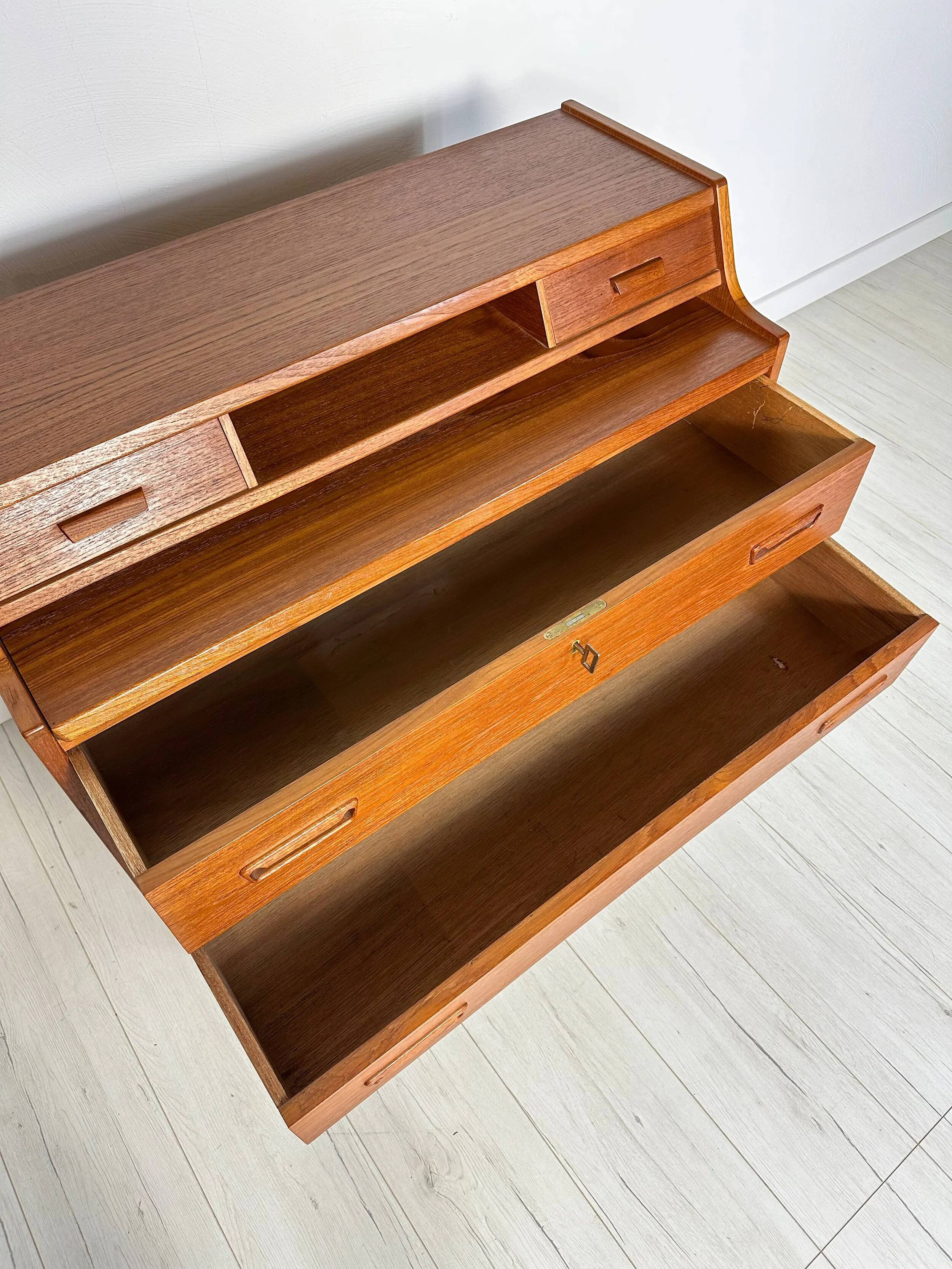 60s Vintage Danish Teak Secretary by Arne Wahl Iversen - Vinde Møbelfabrik