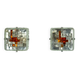 Poliarte, rare pair of wall lamps in cut murano glass. Italy 1970s