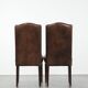 Great set of 8 stylish vintage sheepskin dining chairs with character