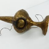 Brutalist lamp in gilded bronze Max BRE 1970