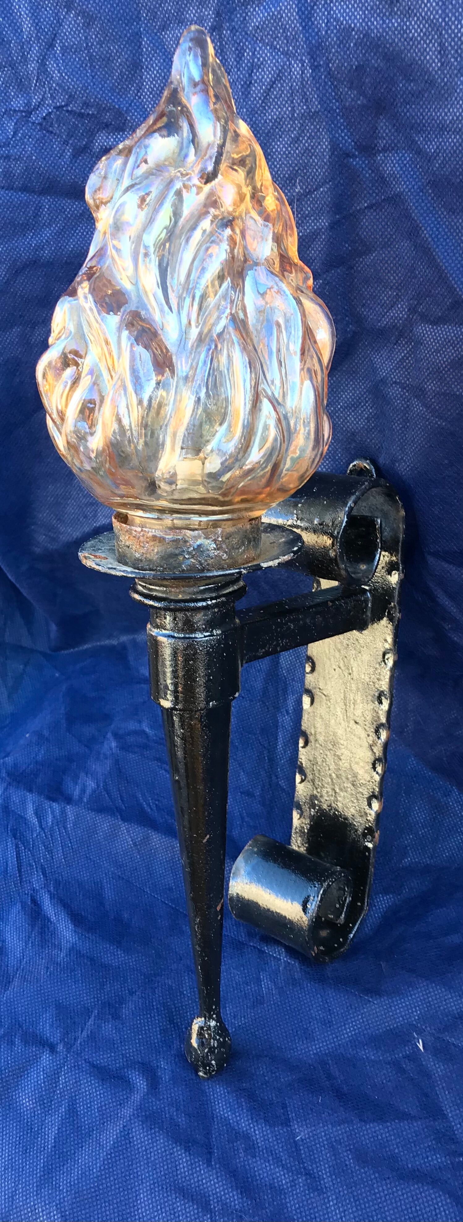 Vintage torch wall lamp