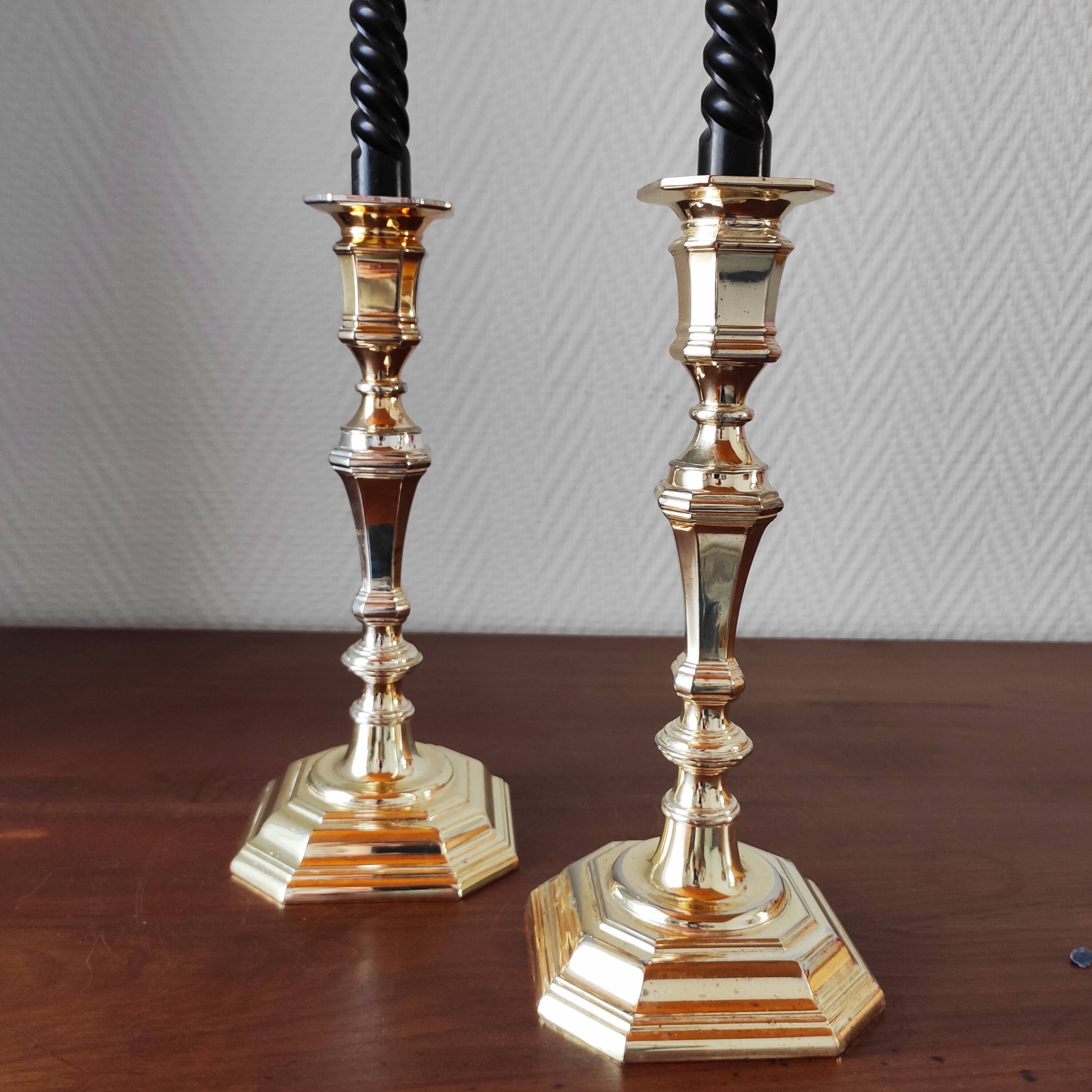 Pair of classic vintage candlesticks
