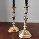 Paire de bougeoirs vintage classiques