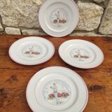 Lot de 4 anciennes assiettes italiennes