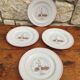 Lot of 4 old Italian plates