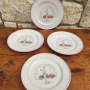 Lot de 4 anciennes assiettes italiennes