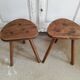 Oak triptych stools