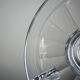 Art Deco glass bowl, in the style of Val Saint Lambert, with wide handles.