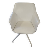 Fauteuil leolux cuir blanc