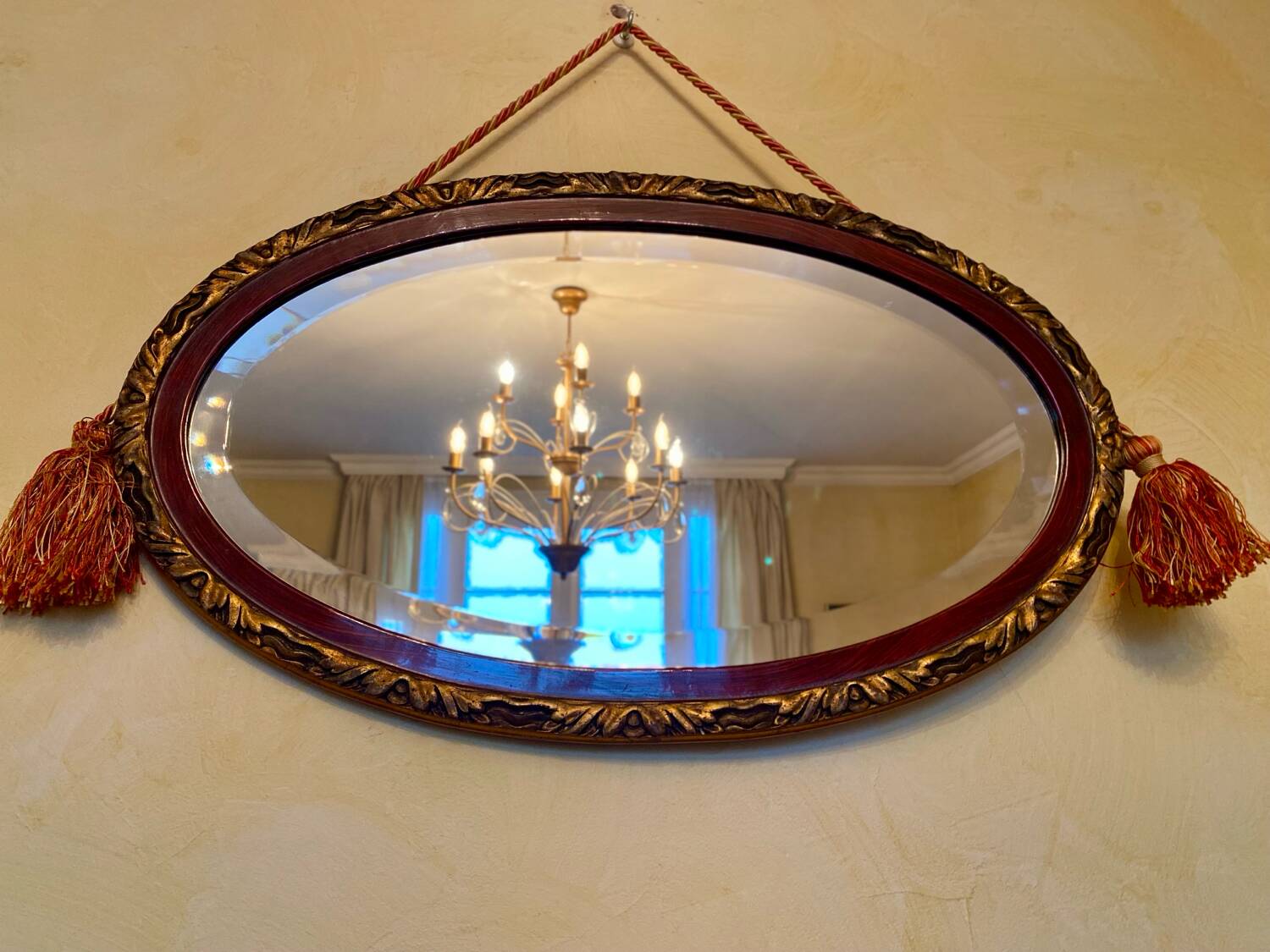 Oval mirror - Art Deco period - 1920