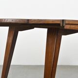 Mahogany extending table by A. Sornay, France 1950