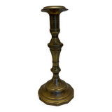 Vintage yellow copper candle holder