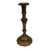 Vintage yellow copper candle holder