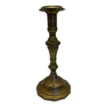 Vintage yellow copper candle holder