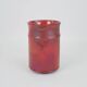Red glazed ceramic jug with relief
