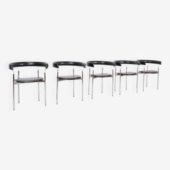 Lot of chrome armchairs - Jan Lunde Knudsen - NORWAY 1970