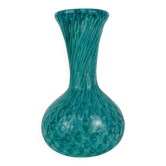 Vintage green/blue blown glass vase