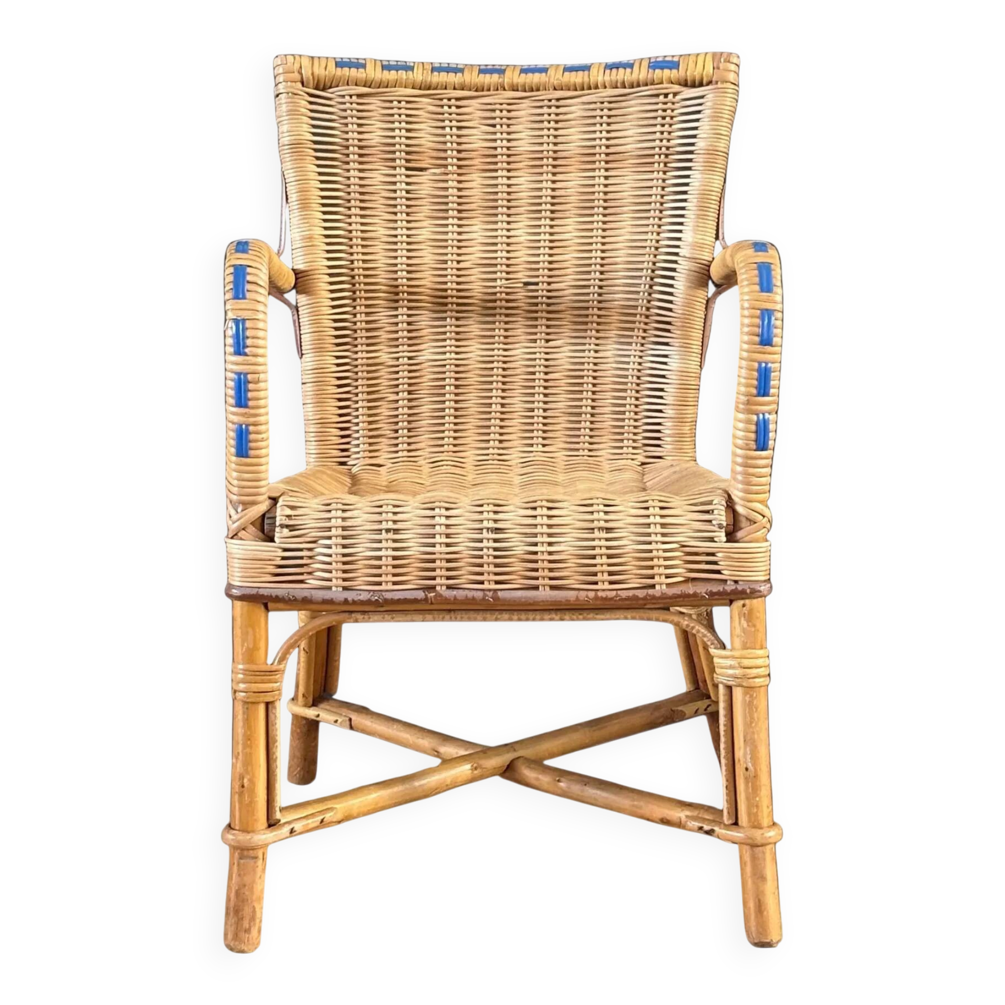 Fauteuil chaise enfant en rotin - Ref 1326