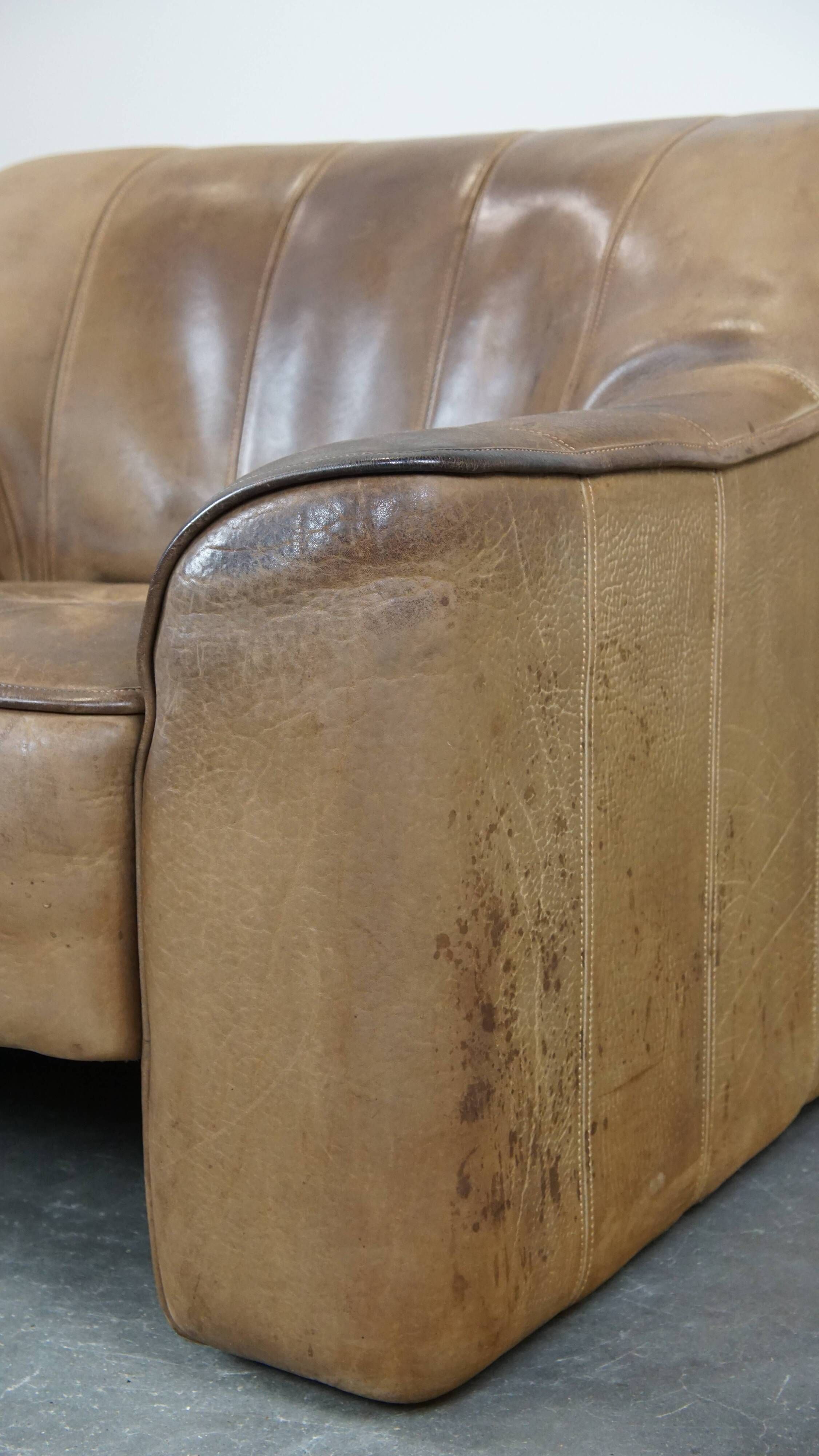 70s vintage buffalo leather design armchair from De Sede model DS44