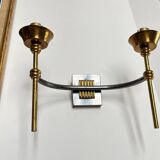 Double metal wall light in Jansen house style