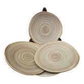 4 saucers or small plates from the Niderviller earthenware factory