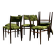 vintage set x6 teak chairs palm trees