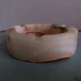Round alabaster ashtray