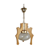 Suspension wood and Murano glass 1980s