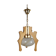 Suspension bois et verre Murano années 1980