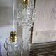Suspension double globes antique blown glass moulded type Tynell