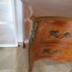 Louis XV commode - 2 drawers - floral marquetry - bronze ornament - 1950